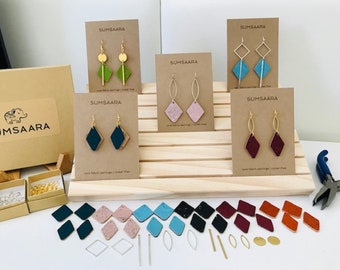 DIY Earring Kit, Start your business for teens, Entrepreneur Holiday Gift, Fundraiser, Group Activity, Eco-friendly, Jewelry craft supplies