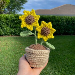 Crochet Potted Sunflowers