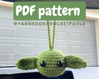 Crochet Pattern Baby Alien Charm | Crochet Baby Alien Pattern | Crochet Car Charm Pattern | Crochet Pattern | Crochet Beginner