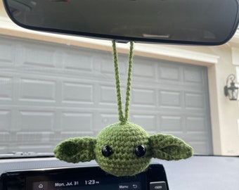 Crochet Baby Alien Car Charm