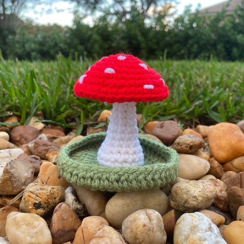 Crochet Mushroom Jewelry Holder Etsy