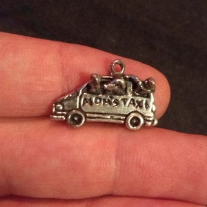 Mom&#39;s Taxi sterling silver charm
