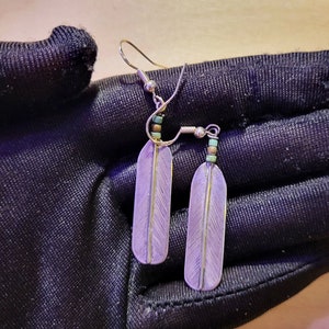 Sterling silver feather earrings