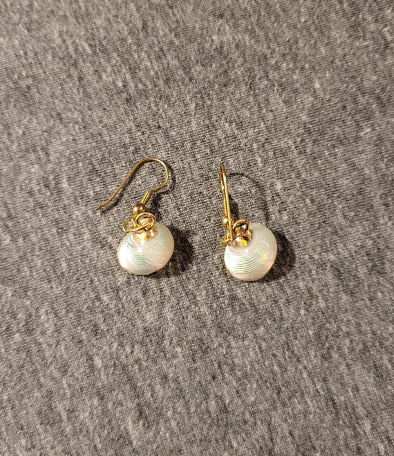 Lucky Leaves vintage 24k gold dipped rainbow shel… - image 2