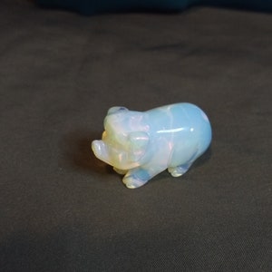 Opalite pig figurine