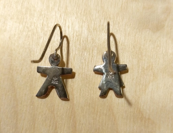 Sterling silver gingerbread man and woman silhoue… - image 2