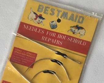 vintage collectible SEALED Unopened Bestmaid 1950s SEWING NEEDLES for Household Repairs- 7