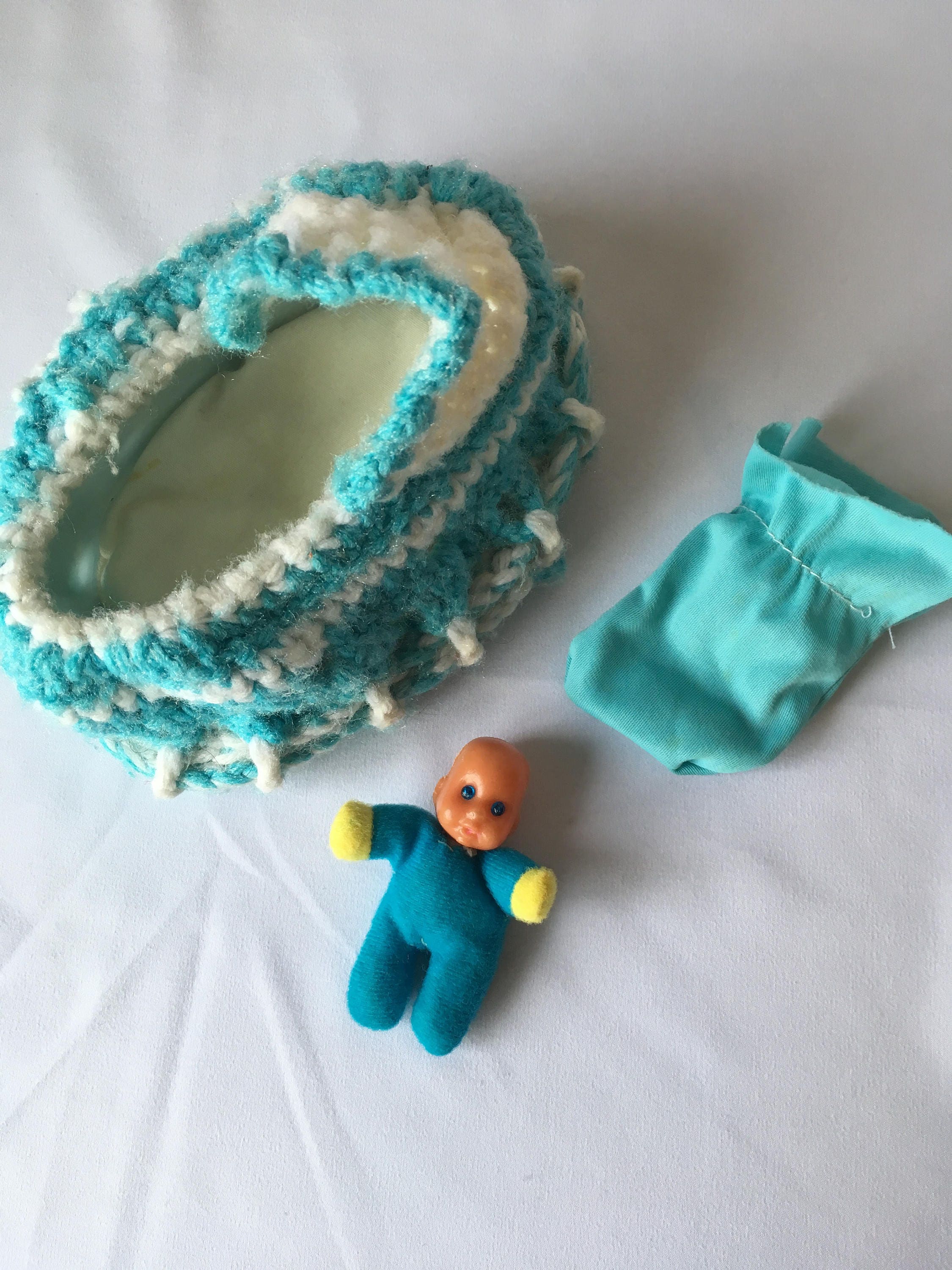 Vintage Girls BABY DOLL PURSE 1970s Crochet Toy Pouch Etsy