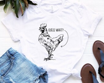 Guess What Chicken Butt Unisex Shirt // Childish Humor Shirt // Funny Chicken Lover Unisex T-Shirt