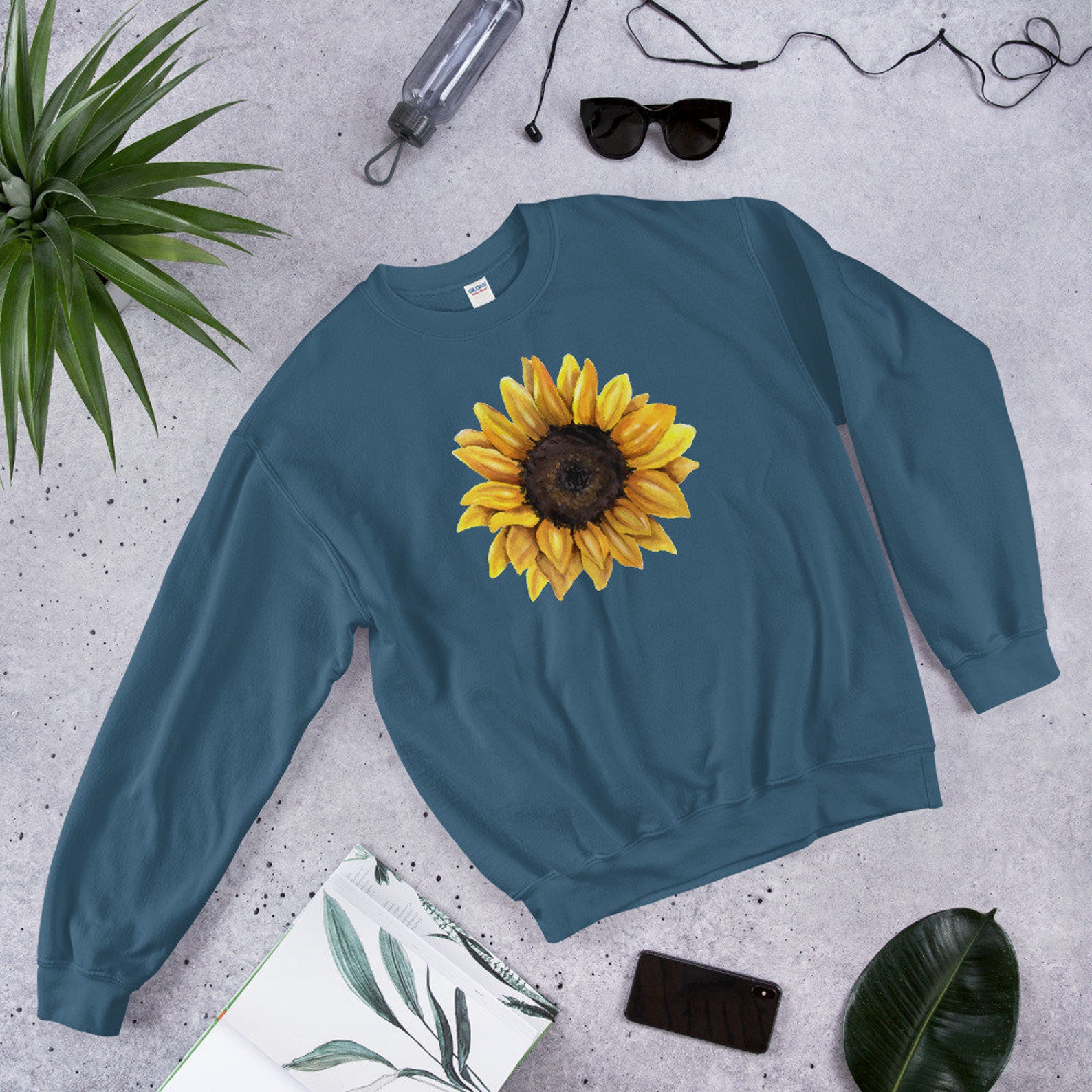 Sunflower Sweater // Sunflower Sweatshirt // Fall Sweater // - Etsy