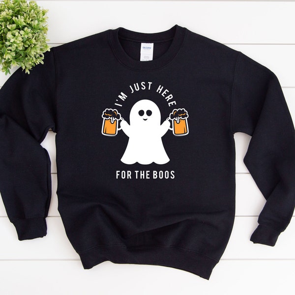 I'm Just Here for the Boos Sweater // Halloween Party Sweater // Halloween Sweatshirt // Party Sweatshirt