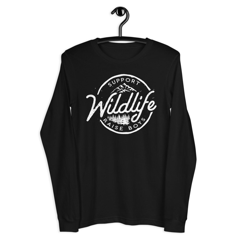 Support Wildlife Raise Boys Long Sleeve Shirt // Boy Mom Long Etsy