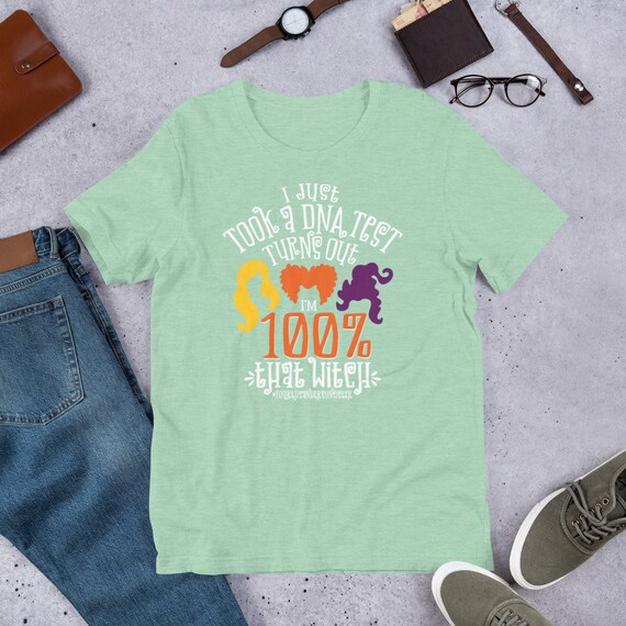Women I Just Took a DNA Test Turns Out I/’m 100 That Witch Halloween Sweatshirt Funny Vintage Sanderson Sister Sweater