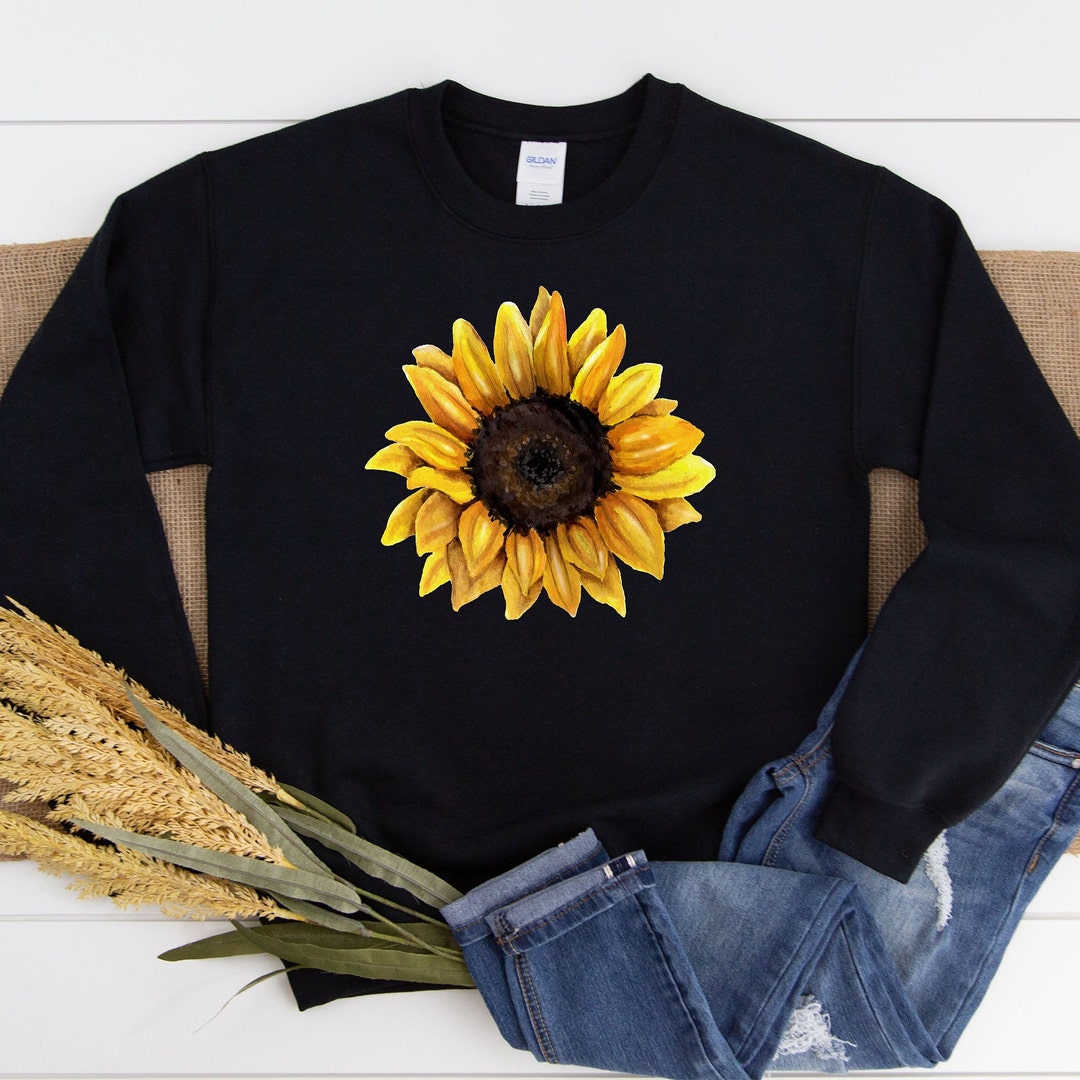 Sunflower Sweater // Sunflower Sweatshirt // Fall Sweater // Autumn ...