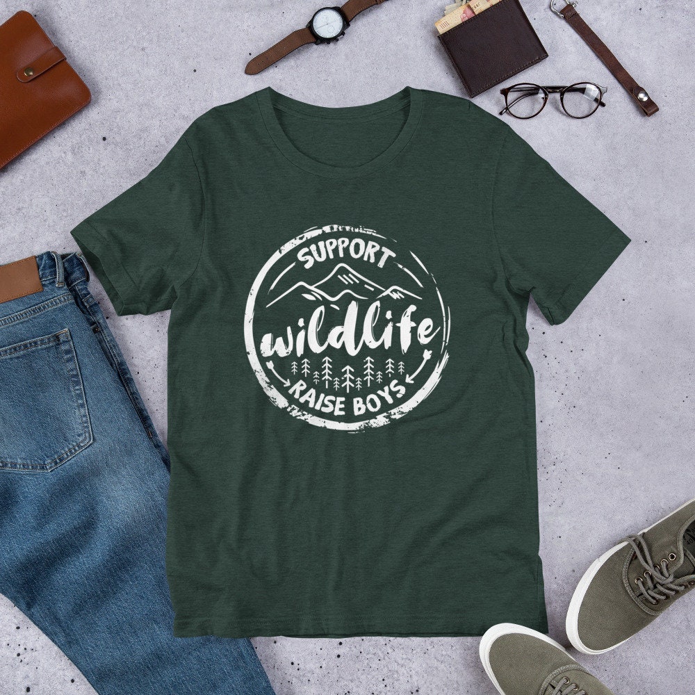 Support Wildlife Raise Boys Shirt // Boy Mom T-shirt // Mom of | Etsy