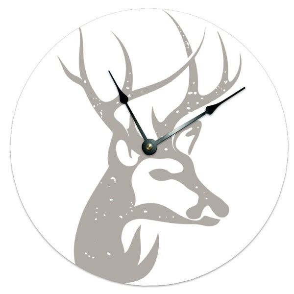Wooden Deer Clock Etsy