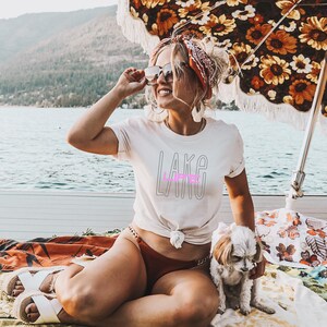 Pink Lake Life Shirt, Beach Tee, Lake T-Shirt, His and Hers Shirt, Summer T-Shirt, Graphic Tee, Mens Shirt, Womens Shirt, Gift