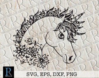 Download Unicorn Mandala Svg Etsy