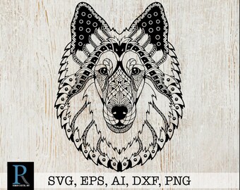 Download Collie Mandala Etsy