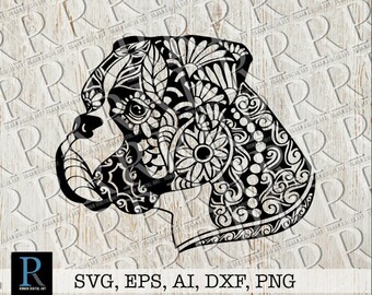 Download Mandala Boxer Dog Etsy