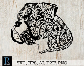 Download Zentangle Pit bull Pitbull SVG Mandala Pitbull SVG | Etsy