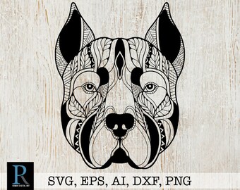 Download Mandala Pit Bull Svg Etsy