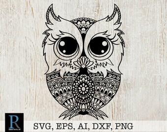 Download Owl mandala svg | Etsy