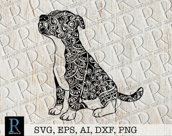 Download Mandala Pitbull Svg For Cricut - Layered SVG Cut File ...
