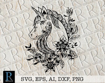 Download Unicorn Mandala Svg Etsy