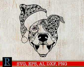 Download Zentangle Pit bull Pitbull SVG Mandala Pitbull SVG | Etsy