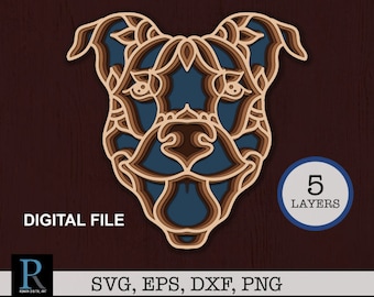 Download Pit Bull Mandala Etsy