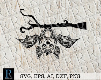 Download Mandala Bat Svg Etsy