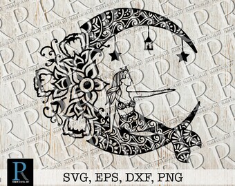 Free Free 222 Mermaid Moon Svg SVG PNG EPS DXF File