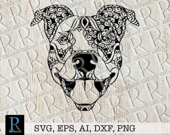 Download Mandala Pit Bull Svg Etsy