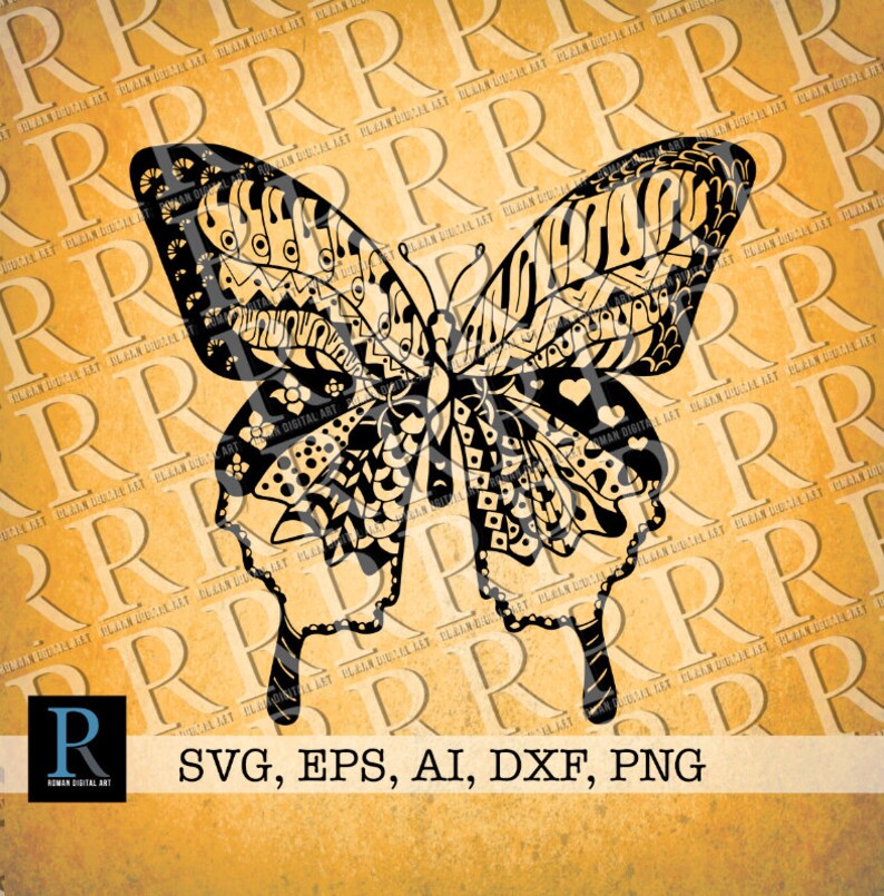 Download Zentangle butterfly SVG Mandala butterfly SVG butterfly ...