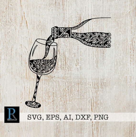 Mandala Wine Svg Wine Cricut Design Etsy