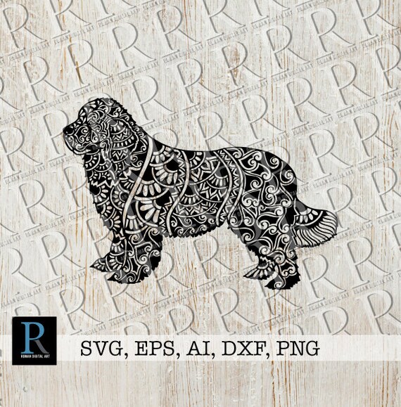 Download Zentangle Newfoundland Dog Svg Mandala Newfoundland Svg Etsy