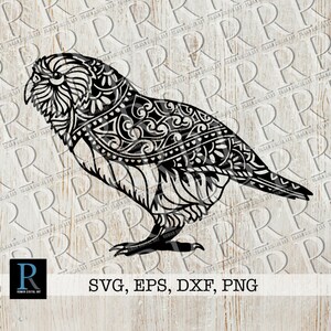 Kakapo papegaai SVG, DXF, PNG, eps, Bird mandala svg-bestand, Kakapo Cut-bestand, Kakapo Clipart, Cricut svg ontwerp, enkellaags ontwerp