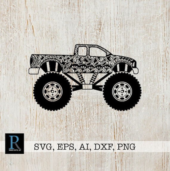 Download Mandala Monster truck SVG file Monster truck Cricut Design | Etsy