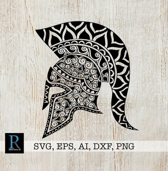 Download Free Spartan Helmet Zentangle Svg Spartan Helmet Mandala Svg Etsy SVG Cut Files