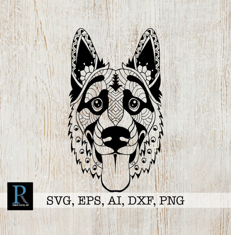 Download Tedesco Pastore svg zentangle tedesco Pastore SVG Mandala ...