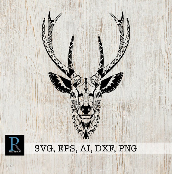 Zentangle Deer Svg Mandala Deer Svg Deer For Cricut Etsy