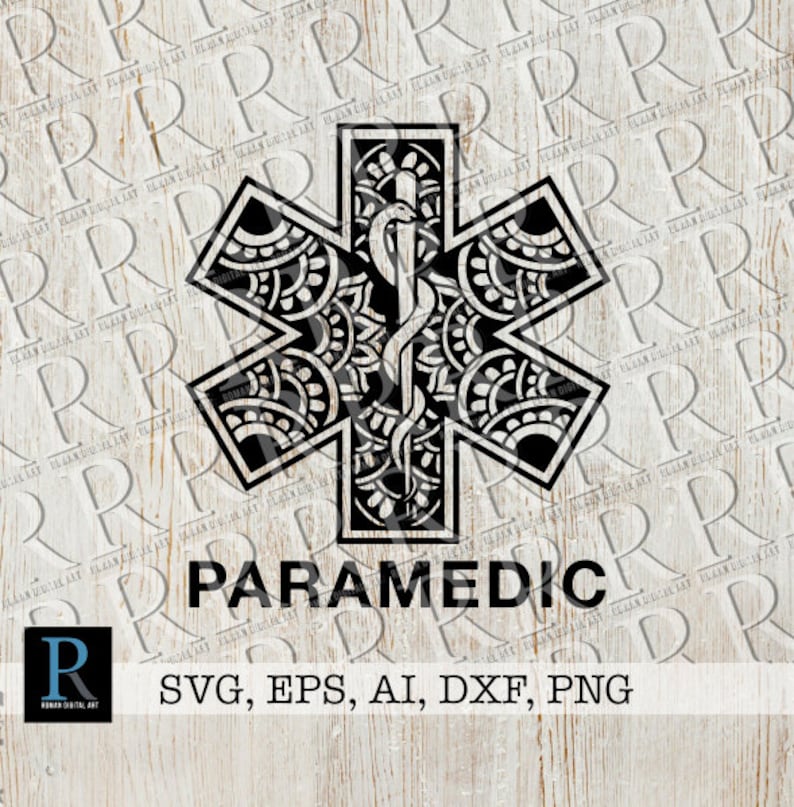 Zentangle Paramedic SVG File Mandala Star Of Life SVG File ...