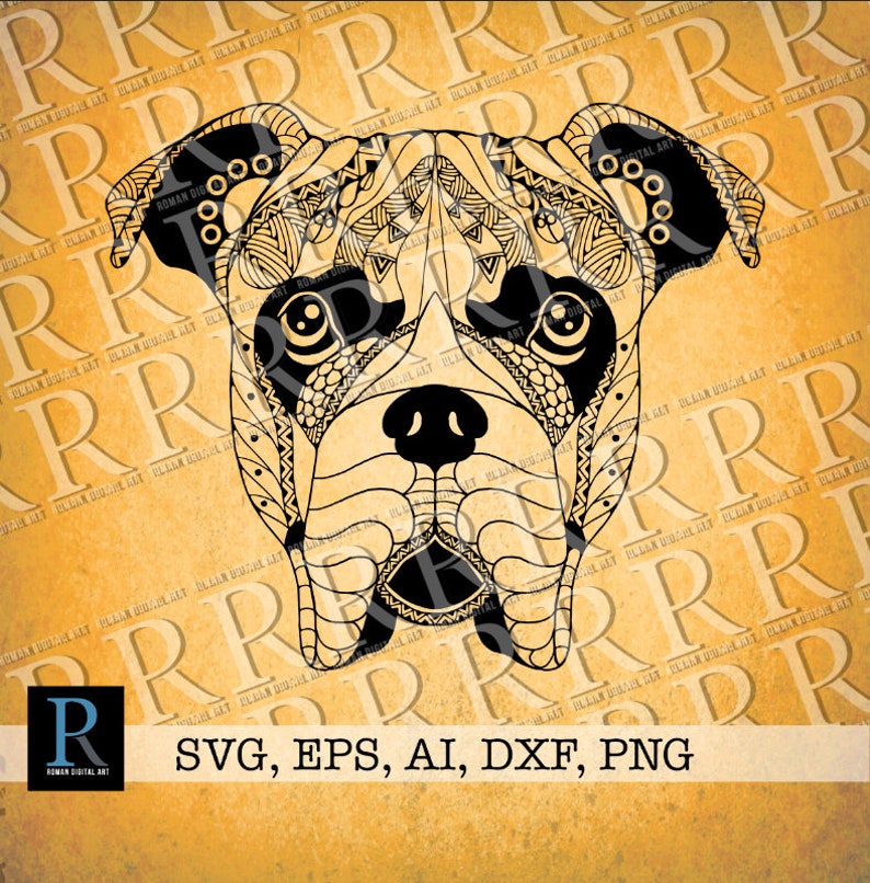Download Zentangle Boxer Dog SVG Mandala Boxer Dog SVG Boxer Dog ...