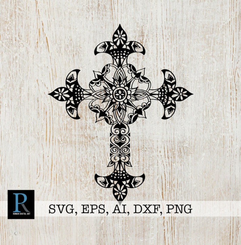 Download Zentangle cross SVG Mandala cross SVG Mandala for Cricut ...