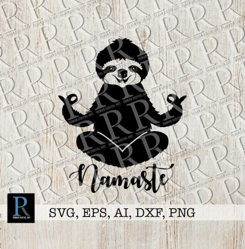 Download Meditating Sloth SVG File Namaste SVG File Yoga Sloth SVG ...