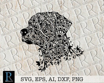 Rhodesian ridgeback dog SVG File, Rhodesian ridgeback Cut File, Mandala Dog SVG, Zentangle Dog SVG, Mandala Cut File, single layered