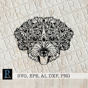 Maltipoo SVG File, Zentangle Maltipoo SVG, Mandala Maltipoo SVG, Maltese svg File, Zentangle Dog svg, Mandala Printable, single layered