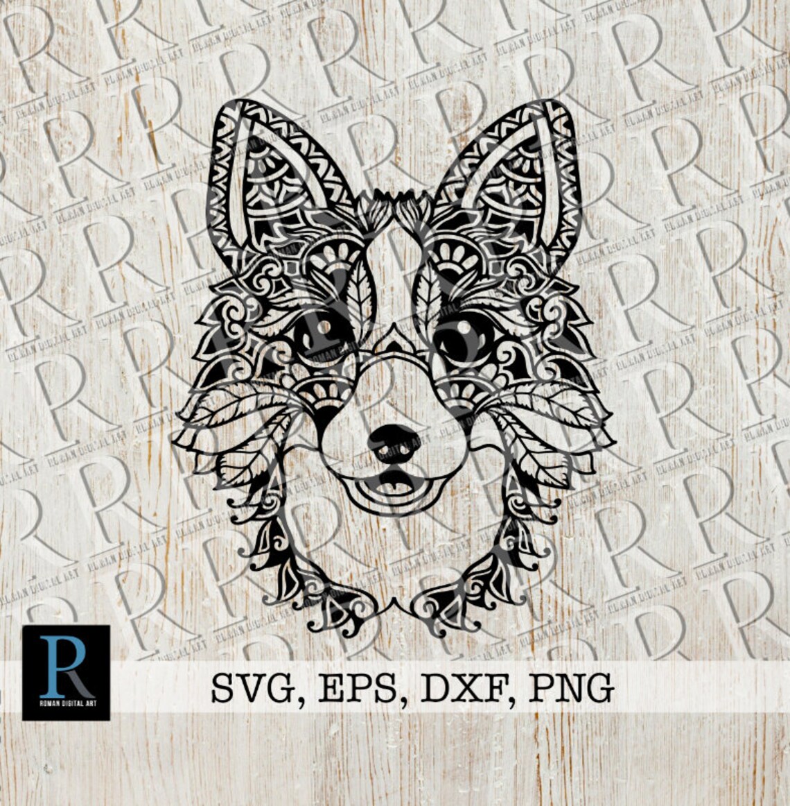 Mandala Fox Svg File For Vinyl Cutting Zentangle Fox Cricut Etsy 