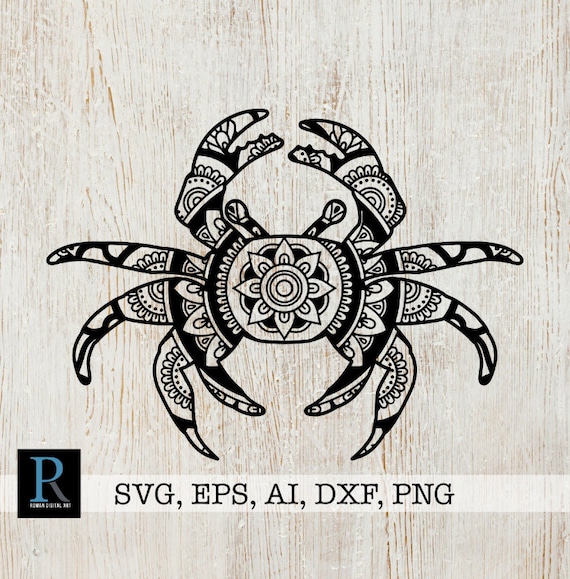 Download Zentangle Crab Svg Mandala Crab Svg Etsy